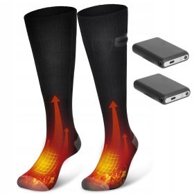 Electric Heated Socks for Men Women Battery Powered Heated Socks Rechargeable Feet Warmer with 4 Temperature Levels Indoor Outdoor Machine Washab