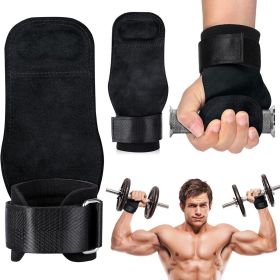 Wrist Straps for Weight lifting Double Layer Leather lifting Grips for Maximum Grip Support Lifting Deadlift Strap & Weight Lifting Grips Gloves