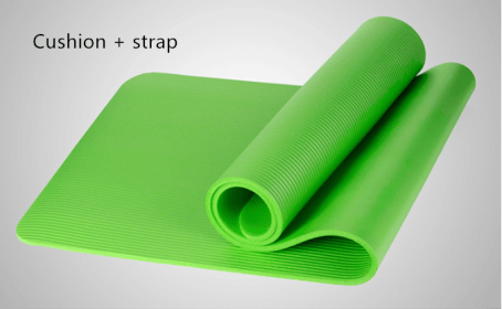 Eco-friendly NBR Yoga Mat (Option: Green With straps-1.5)