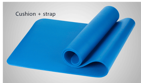 Eco-friendly NBR Yoga Mat (Option: Blue With straps-183x61)