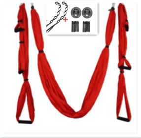 Anti Gravity Yoga Hammock (Option: Red with Hangers straps)