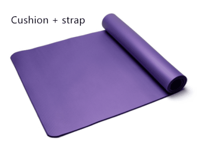 Eco-friendly NBR Yoga Mat (Option: Purple With straps-183x61)