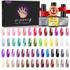 Limegirl Gel Nail Polish Set 60/40/24Colors Semi Permanent UV Led Gel Varnish Soak Off Nail Lacquers Base Top Coat