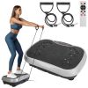 Vibration Exercise Machine With Resistant Bands Remote Control Whole Body Vibration Platform Workout Equipment Home Fitness Training Equipment For Wei