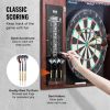 VEVOR Dartboard and Cabinet Set Official Size Complete Accessory Steel Tip Dart