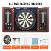 VEVOR Dartboard and Cabinet Set Official Size Complete Accessory Steel Tip Dart