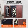 VEVOR Dartboard and Cabinet Set Official Size Complete Accessory Steel Tip Dart